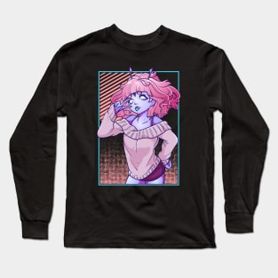 Pastel Goth Alien Hybrid Girl Long Sleeve T-Shirt